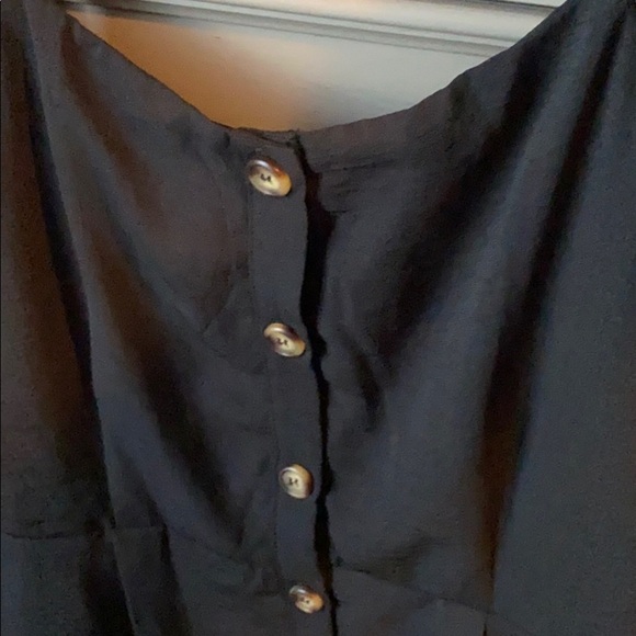 NWT black dress w button detail bobeau szL - Picture 2 of 3